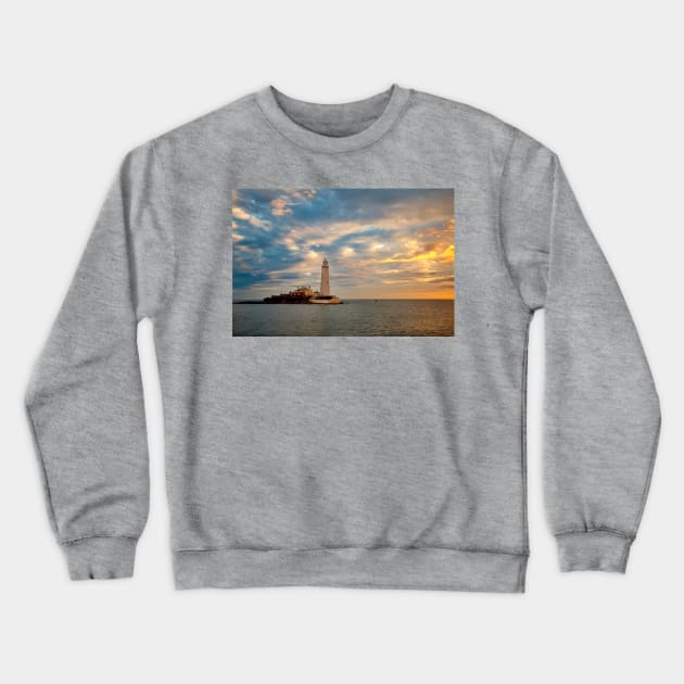 September Sunrise at St Mary's Crewneck Sweatshirt by Violaman